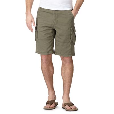 Big and tall khaki cargo shorts